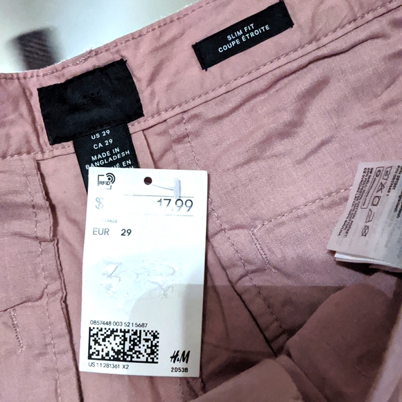 H&M Shorts Hm Mens Slim Fit Coupe Etroite Shorts Slate Poshmark